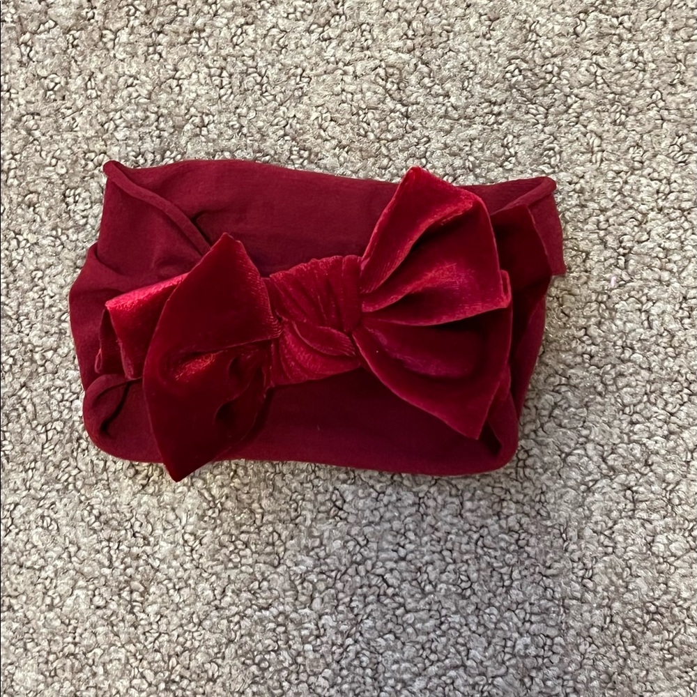 Baby Bling velvet bow headband